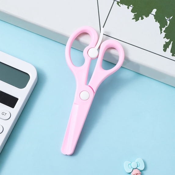 Orangide Safety Craft Scissors, Small Stu-dent Paper Cutting Scissors, Anti-Pinch Design for Kids, Blunt Tip Safe Scissors for Sch-ool Art Projects, Toddler Craft Supplies