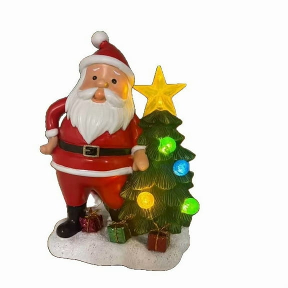 Orangide Santa Claus Lights,Resin Crafts LED Party Christmas Decorations Christmas Themed Ceramic LED Tabletop Figurine Statue,Ideal Gifts