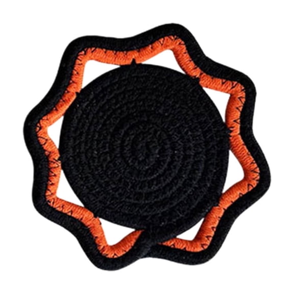 Orangide Set of Rope Trivet Octagon Hot Pad Heat Resistant, Macrame Table Mat for Kitchen Dining, Christmas Halloween Party Table Decor