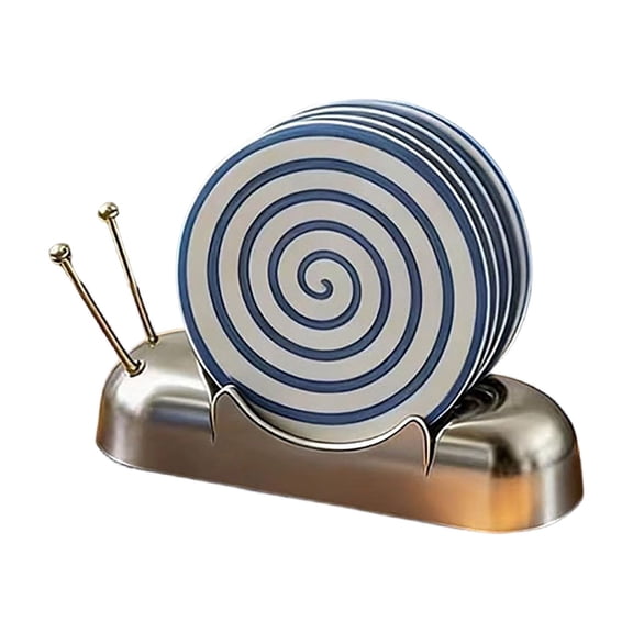 Orangide Snail Shaped Coasters Insulated Silicone Drink Pads For Home Kitchen Decor Non Slip Heat Resistant Table Mats