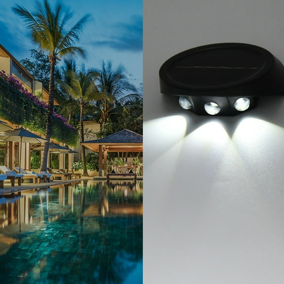 Orangide Solar Wall Lights for Outdoor Garden, High Brightness Convex Mirror Lights for Steps Staircase, Motion Sensor Security Lights for Patio