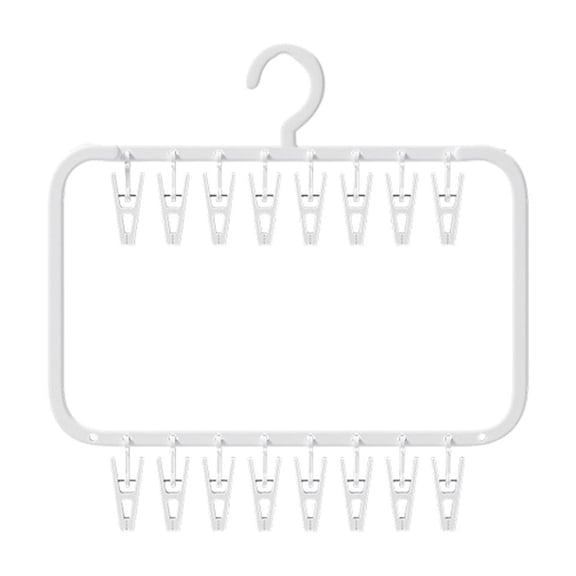 Orangide Space Saving Clothes Drying Rack, 18 Clip Sock and Underwear Hanger Windproof Non Slip for Laundry Organization