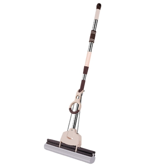 Orangide Sponge Mop, Self-Wringing Half-Fold Design Wet & Dry Floor Mop With Roller Wringer System, For Hard Floor Cleaning, Household Use