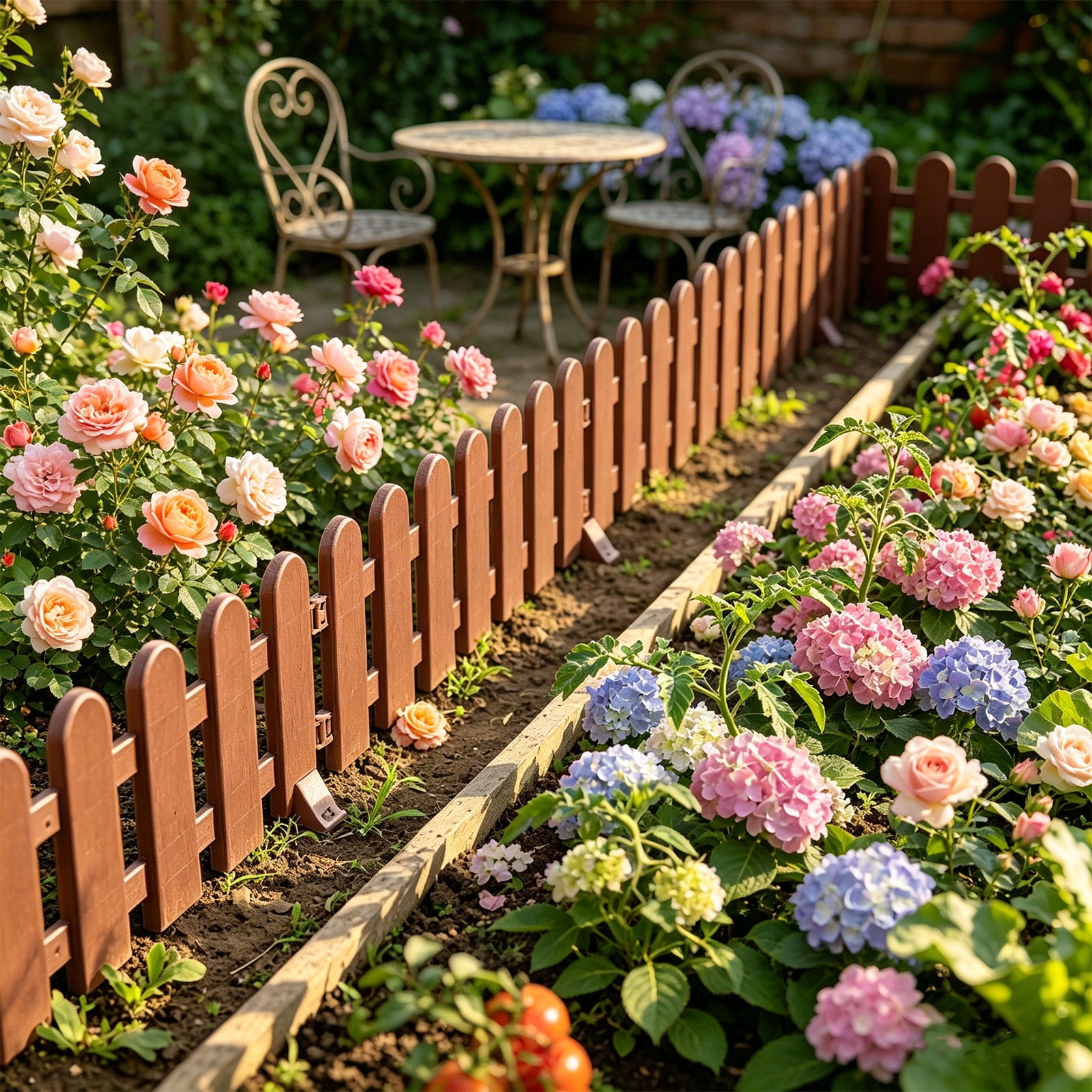 Orangide Spring Summer Decor 2 PCS Yard Fence Small Mini Fence with ...