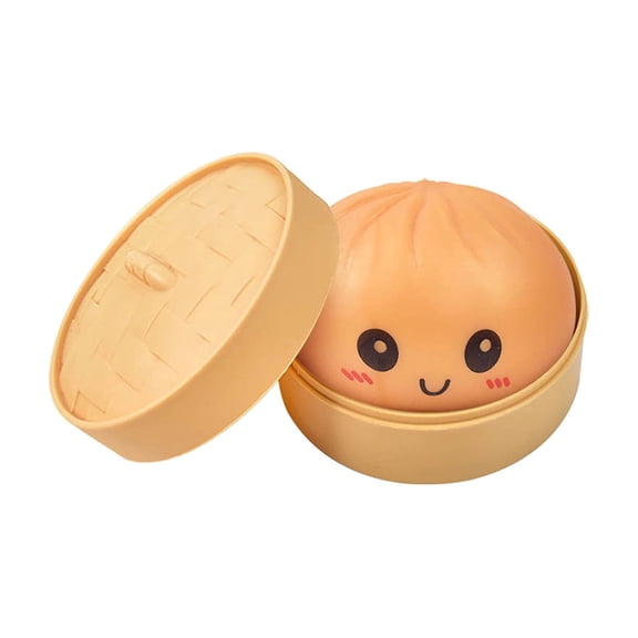 Orangide Stress Relief Toy Big Bun Soft 3.3 Inch Fidget Sensory Tool Hand Pinching for Anxiety Relaxation Desk Play Gifts for Adults and Kids