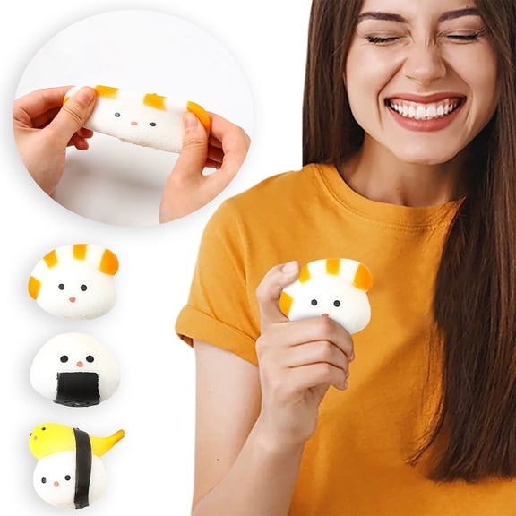 Orangide Stress Relief Toy Sushi Squeeze Sensory Fidget Toy for Teens Adults Stu/dents Workers Slow Rising Decompression Desk Decor for Office Sch/ool Travel Party Favors Birthday