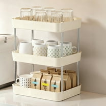 Orangide Three-Tier Cup Storage Rack Dining Table Top Organizer for Tea Cup Water Cup Coffee Cup and Tea Set Display