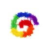 Orangide Turkey Feathers Colorful Fire Shaped Hair Strips, 70-78 in Long, Large Feathers for Party Decor, Festive Props for Events, Holiday Decoration