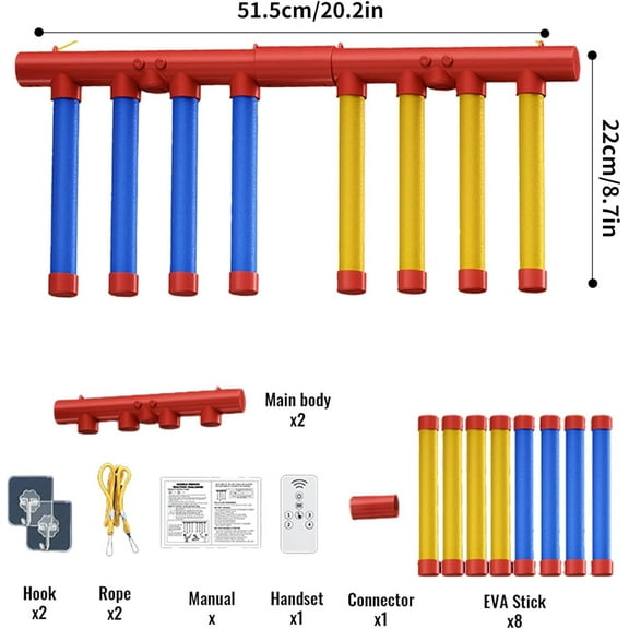 Orangide Two-Player Reaction Training Toy with Remote Interactive Multiplayer Game for Sensory Skills Competitive Fun and Family Entertainment