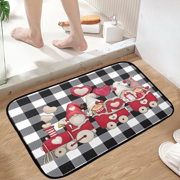 Orangide Valentine Door Mat Non-Slip Welcome Rug for Indoor Outdoor Entryway Decoration and Kitchen Floor