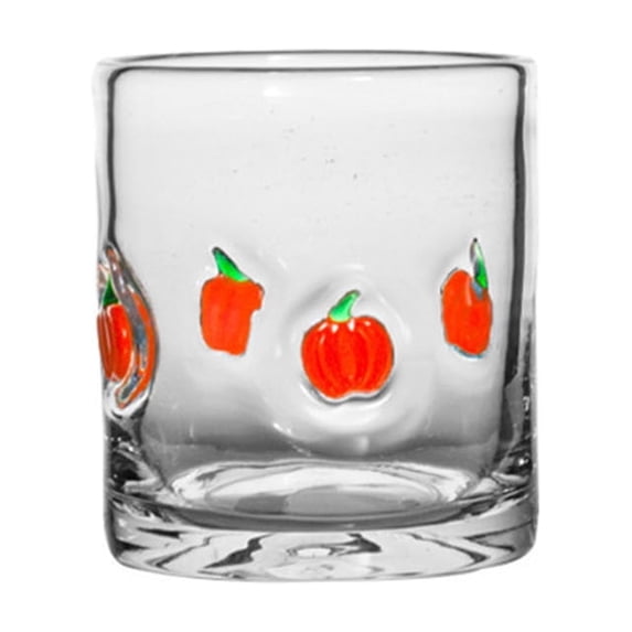 Orangide Vintage Lemon Glass Set, Embossed Colorful Polka Dot Drinking Glasses, for Easter Spring Kitchen Dining and Gifting, Seasonal Celebration Decor