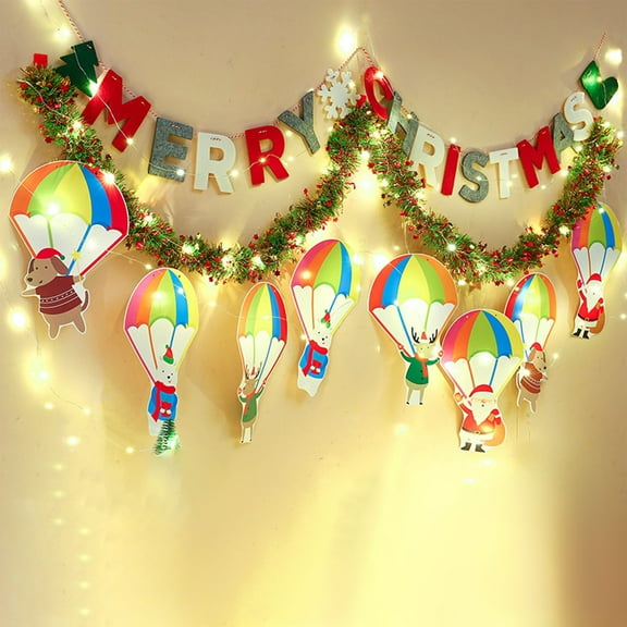 Orangide Wall Mounted Christmas Trees with LED Light,Ki-ds Toys Wall Hanging Christmas Tree, Space-Saving Christmas Decor Party Holiday Supplies