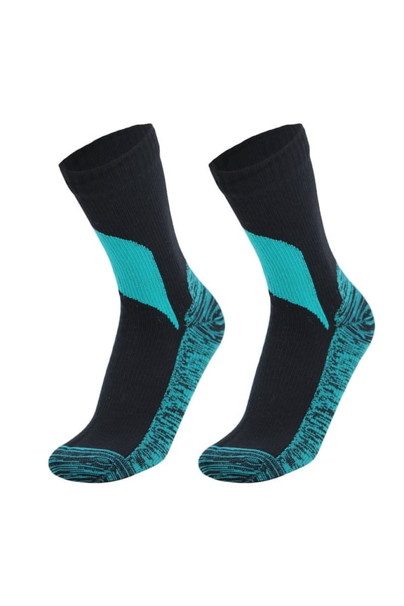 Waterproof Hiking Socks Mid-Calf Outdoor Socks for Camping and Hiking, Blue M Socks for Men and Women Waterproof Outdoor Gear and Activities