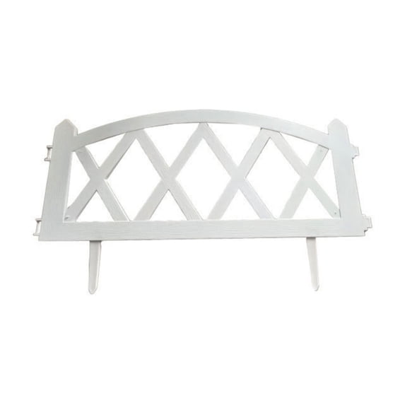 Orangide White Picket Fence Edging for Garden Lawn Flower Bed Border 10 Pack 12 Inch Height Decorative Landscape Border Flexible DIY Yard Fencing Spring Summer Outdoor Decor