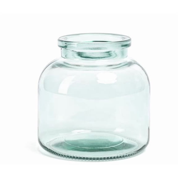 Orangide Wide Glass Vase for Centerpieces, Clear Jug Style Flower Vase for Bouquets, Rustic Home Decor Wedding Party