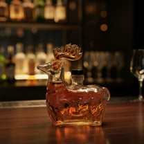 Orangide Wildlife Shaped Whiskey Decanter Bottle Engraved Glasses Set for Men Home Bar Decor Gift Idea