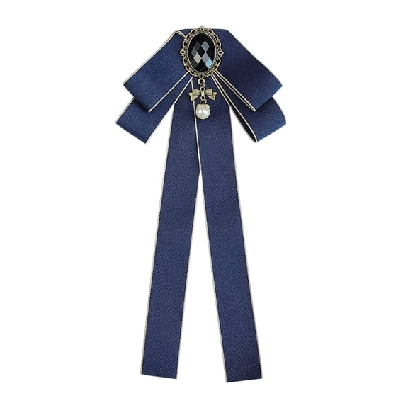 Orangide Womens Long Ribbon Bow, Adjustable Neck Bowknot Accessory for Blouse, Solid Color Elegant Bow Tie for Wedding Party Office Daily Wear