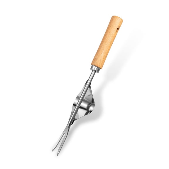 Orangide Wooden Handle Weeder Tool Manual Puller for Garden Yard Farm Stainless Steel Root Remover Hand Tool for Weeds Heavy Duty with Long Handle