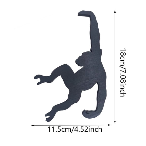 Orangide Wooden Monkey Hook for Kitchen, Bag, Key Hanger, Wooden Crafts Home Wall Decoration, Rustic Cute Animal Shaped Hook for Entryway