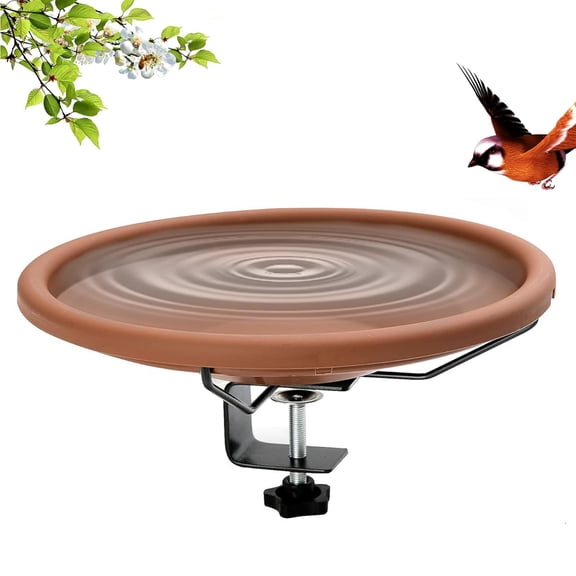 Orangide Wrought Iron Birdbath, Detachable Courtyard Bird Feeder, Garden Decoration, Rustic Outdoor Water Bath for Birds, Spring Summer Garden Decor