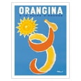 thumbnail image 1 of Orangina has Orange Pulp (A La Pulpe D’Orange) - Vintage Advertising Poster by Bernard Villemot c.1965 - Fine Art Matte Paper Print (Unframed) 20x26in, 1 of 4