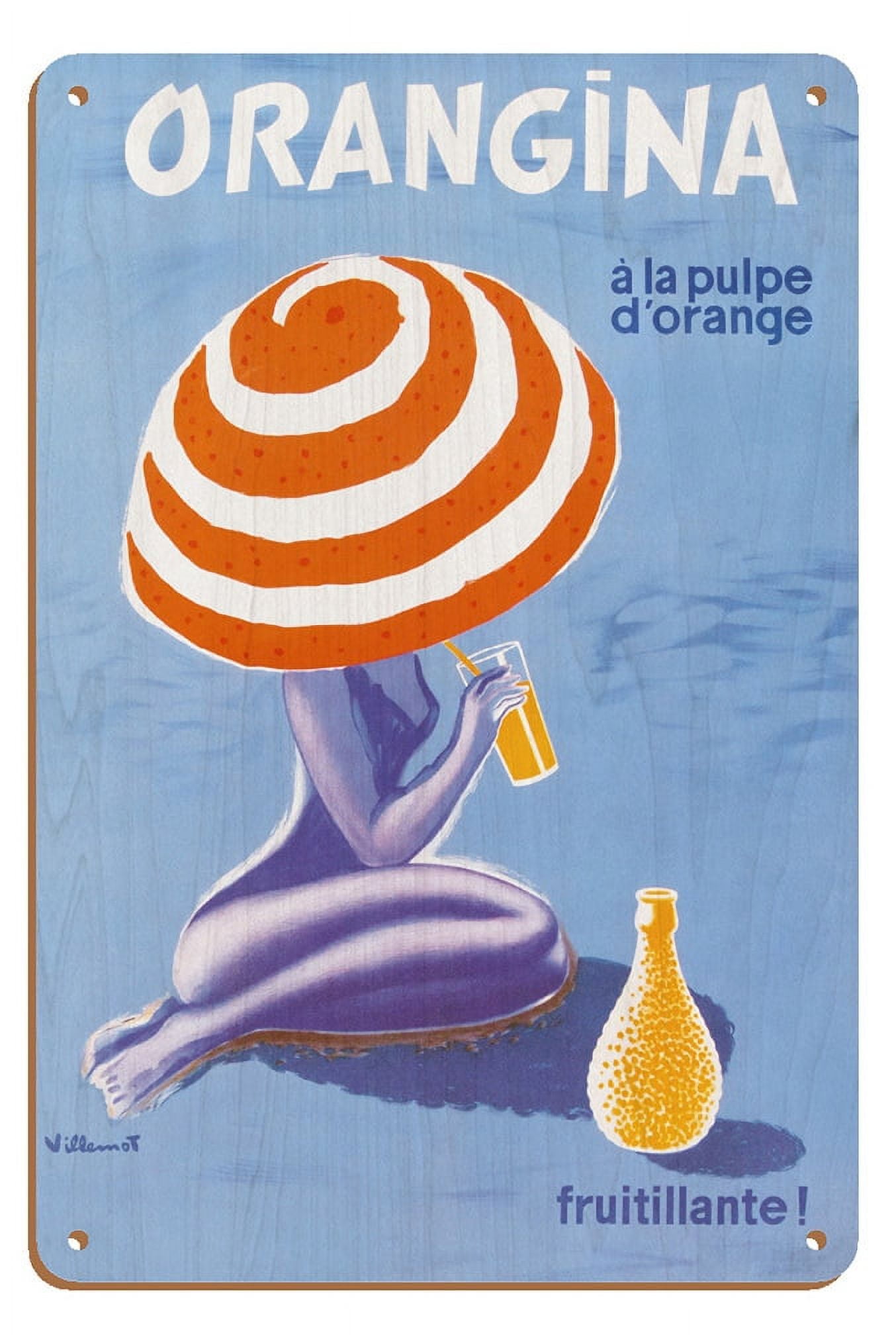 Orangina - Orange Sparkling Soda! - Vintage Advertising Poster by