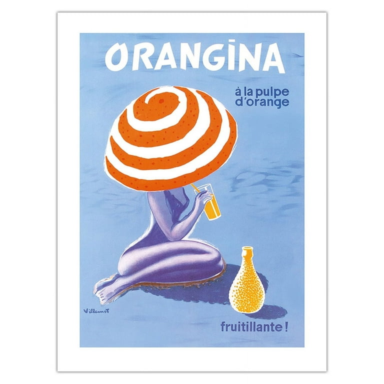 Orangina - Orange Sparkling Soda! - Vintage Advertising Poster by