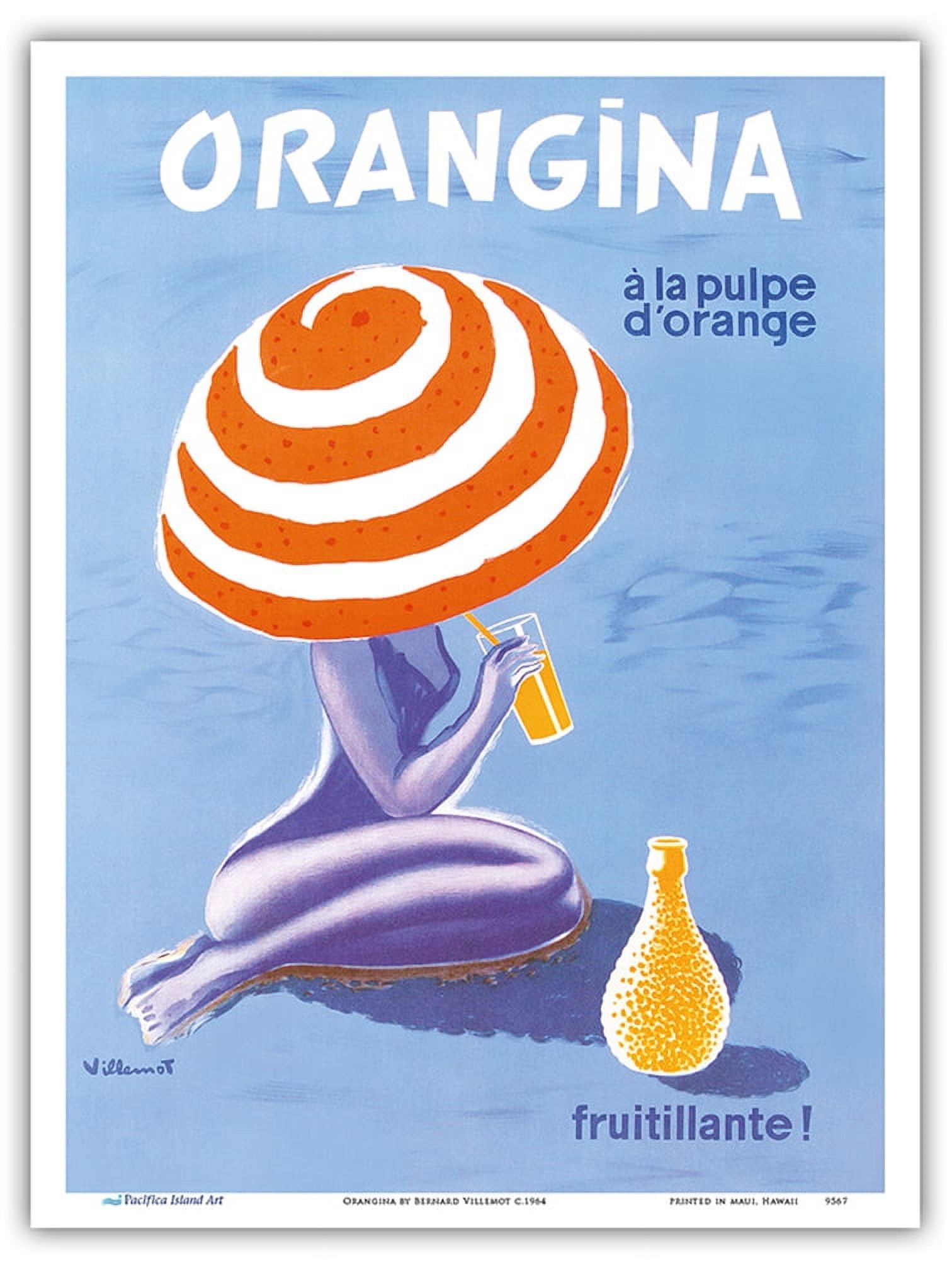 Orangina - Orange Sparkling Soda! - Vintage Advertising Poster by