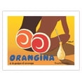 thumbnail image 1 of Orangina Soda with Orange Pulp (á La Pulpe d’Orange) - Fruitilliante - Vintage Advertising Poster by Bernard Villemot c.1972 - Bamboo Fine Art 290gsm Paper (Unframed) 17x22in, 1 of 4