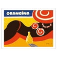 thumbnail image 1 of Orangina Sparkling Soda - Beach Bikini Ad - Vintage Advertising Poster by Bernard Villemot c.1984 - Fine Art Matte Paper Print (Unframed) 20x26in, 1 of 4
