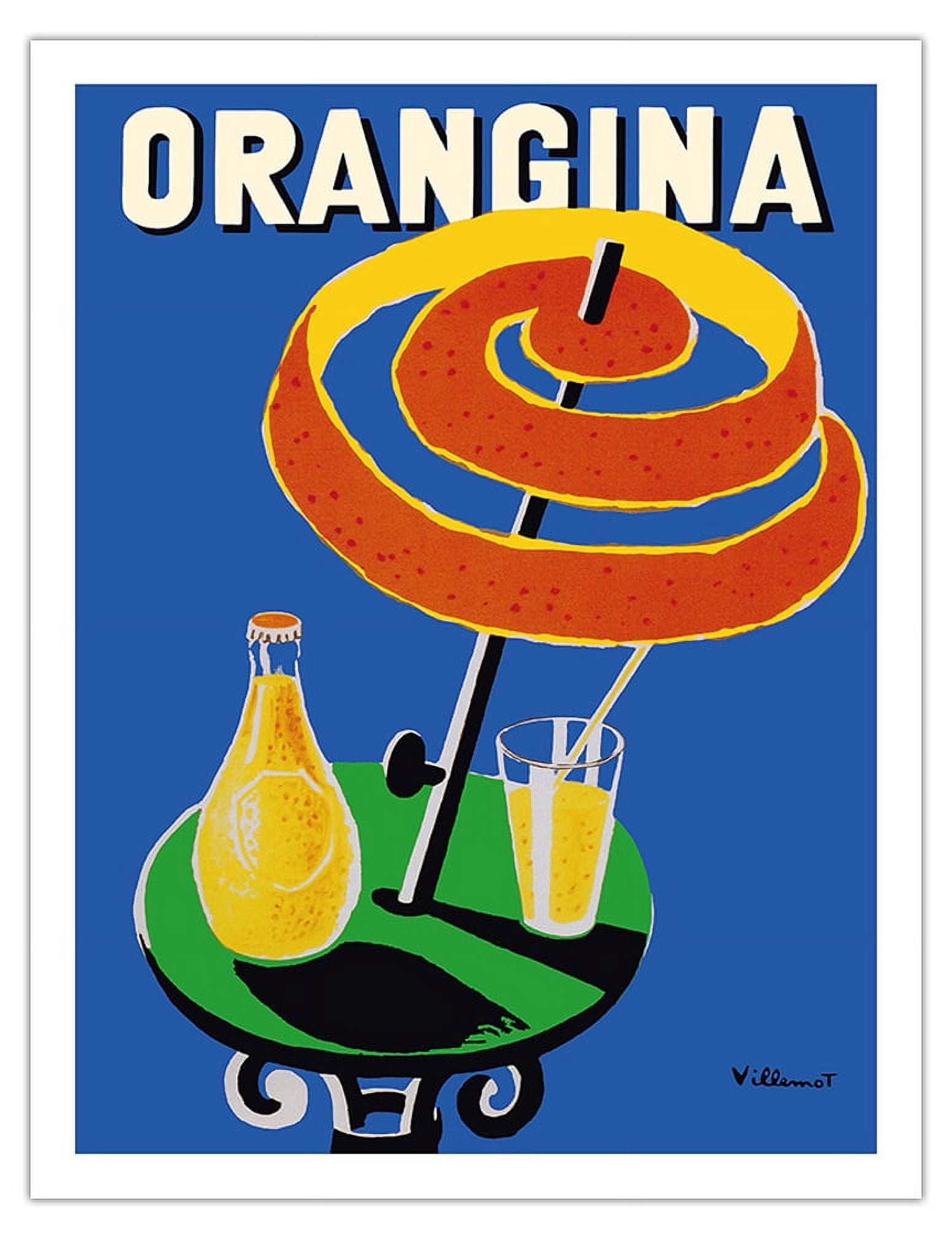 Orangina Sparkling Soda - Umbrella Ad - Vintage Advertising Poster by ...