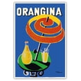 thumbnail image 1 of Orangina Sparkling Soda - Umbrella Ad - Vintage Advertising Poster by Bernard Villemot c.1984 - Master Art Print (Unframed) 13in x 19in, 1 of 4