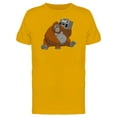 thumbnail image 1 of Orangutan Enjoying Music T-Shirt Men -Image by Shutterstock, Male Large, 1 of 2