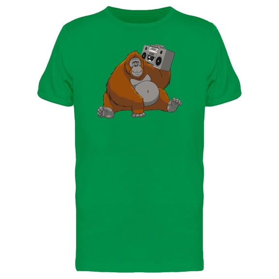 Orangutan Enjoying Music Tee Men's -Image by Shutterstock