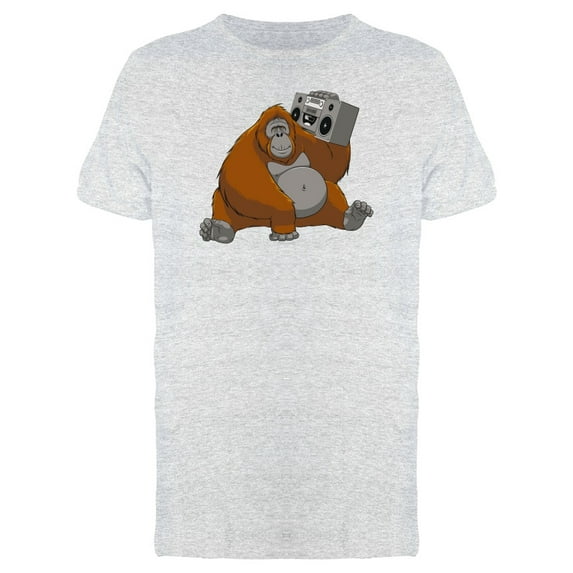 Orangutan Enjoying Music Tee Men's -Image by Shutterstock