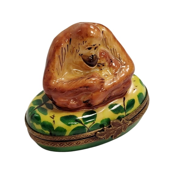 Uragutang Monkeys Limoges Box for Orangutan Family Limoges Box Porcelain Figurine