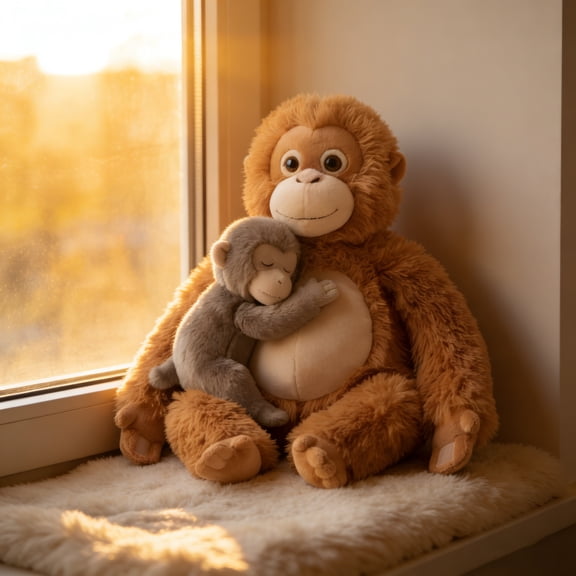 Orangutan Mom and Baby Stuffed Animal,14in Cuddly Plush for Kids, Birthday Gift and Home Decor