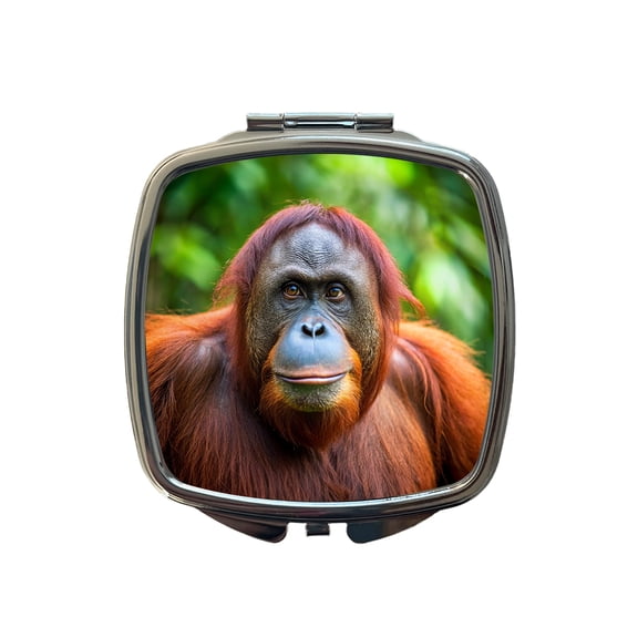 Orangutan Monkey Ape Travel Makeup Handbag Purse Small Pocket Compact Mirror