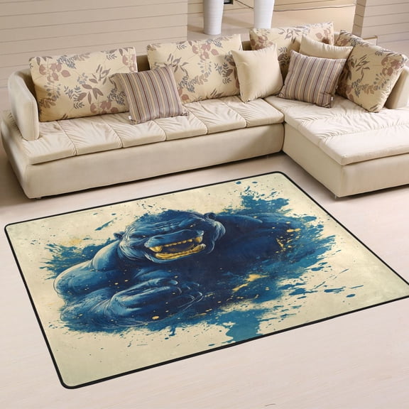 Orangutan Soft Polyester Area Rug 36''x24'', Non Slip, Memory Foam, Water Absorbent