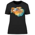 thumbnail image 1 of Orangy/Blue Elegant Betta T-Shirt Women -Image by Shutterstock, Female Large, 1 of 2