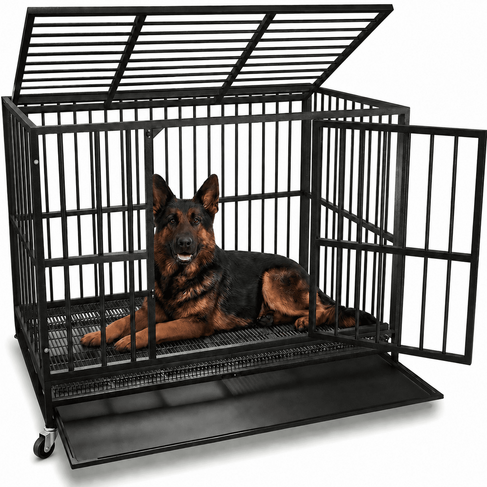 Oranland 48-Inch Heavy Duty Dog Crate for Large Dogs - Walmart.com
