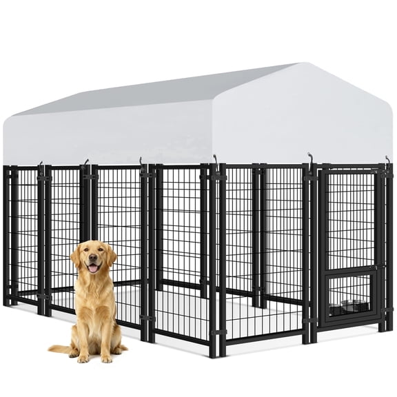 Oranland 8 x4 x5FT Outdoor Dog Kennel for Small/Medium/Large Dogs,Outside Dog Pen for Patio, Garden, Backyard