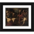 thumbnail image 1 of Orazio de Ferrari 14x12 Black Ornate Wood Framed Double Matted Museum Art Print Titled: Moses Giving Water to the Israelites in the Desert, 1 of 5