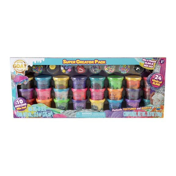 Orb GOAT Super Creator Pack, Includes 24 Slimi & 10 Mix-ins - Slime Kit, Children Ages 3+