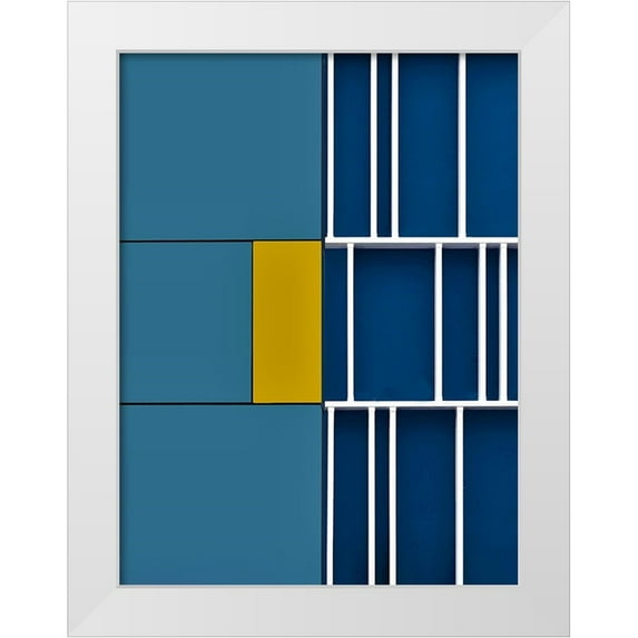Orbach, Arnon 12x14 White Modern Wood Framed Museum Art Print Titled - Facade - Downtown Los Angeles California