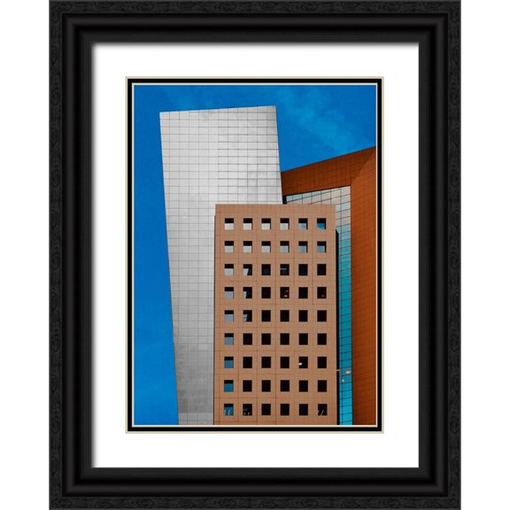 Orbach, Arnon 14x18 Black Ornate Wood Framed with Double Matting Museum Art Print Titled - Facade - Tel AvIV Jaffa