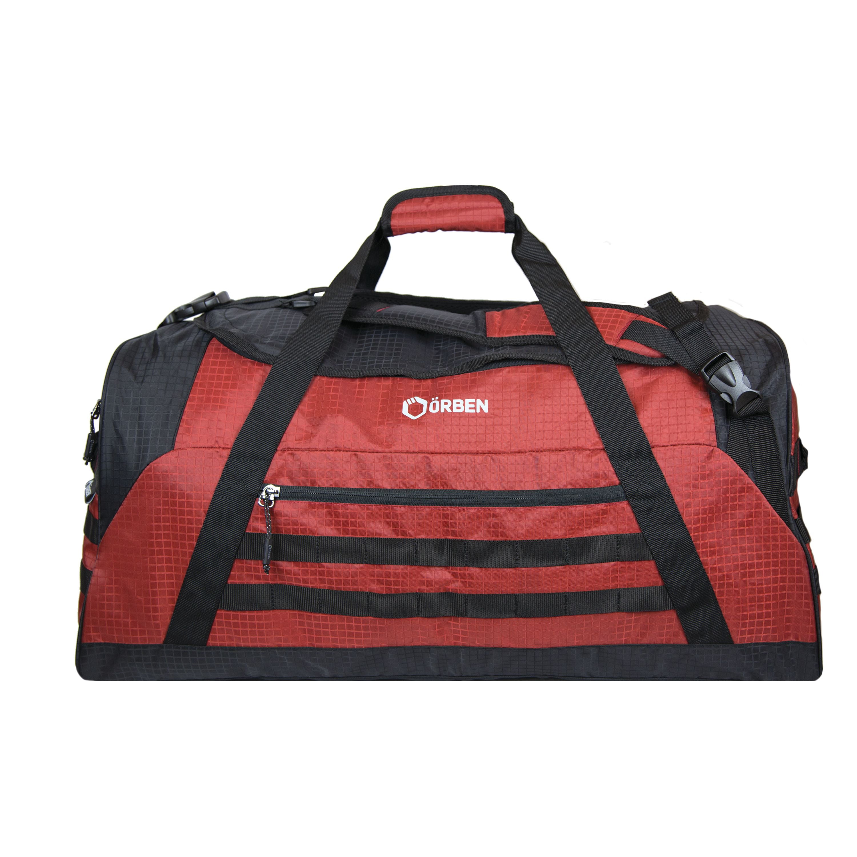 Orben Thousand Mile Duffel Bag Perfect for Multi-Day Travel, Rust Red