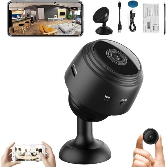 Orbicam Magnetic Mini Security Camera, Orbicam Camera, 1080p HD Camera, Compact and Discreet, Night Vision Motion Detection Security CAM with App for Home Indoor Outdoor (1PCS)