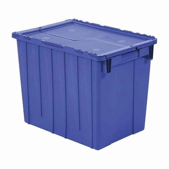 Orbis Attached Lid Container,Blue,Solid,HDPE FP22 BLUE