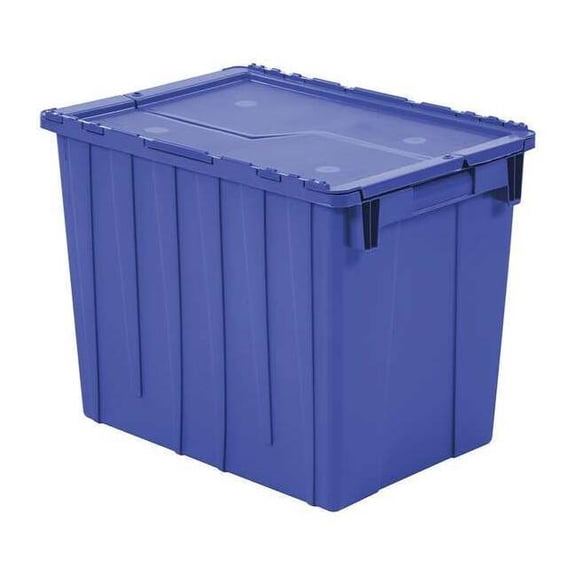 Orbis Attached Lid Container,Blue,Solid,HDPE FP22 BLUE